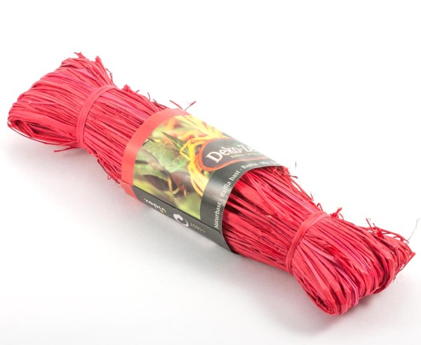 Naturbast rot mit einer Länge von 100cm