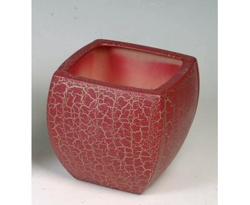 Vasen Übertopfe, pink marmoriert, A1 Durch. 14x14cm, Höhe 22,5cm