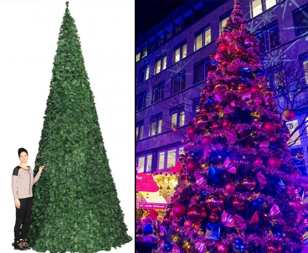 Riesen Christ Baum künstlich 650cm, Ringsystem mit B1 PVC Nadeln