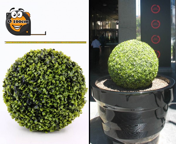 Buchskugel Kunstpflanze mit Ø 100cm UV sicher Kern EPS Masse
