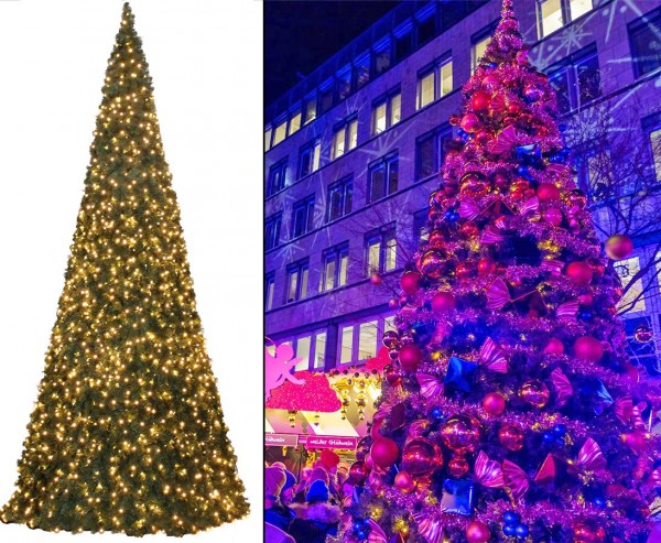 Künstlicher Riesen Christbaum mit 790cm und LED´s, Ringsystem mit B1 Nadeln