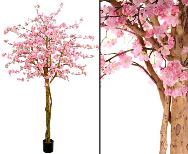 Kunstbaum Kirschblüten mit 1900 rosa farbigen Blüten Höhe 240cm