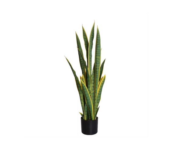 Sansevieria Kunstpflanze 90cm mit 23 unterschiedlich Langen Blättern aus PE Material