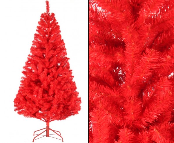 Farbiger Tannenbaum rot 180cm mit PVC Nadeln schwer entflammbar