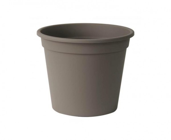 Übertopf taupe farbig Höhe 31cm und Ø 40cm aus PP Material