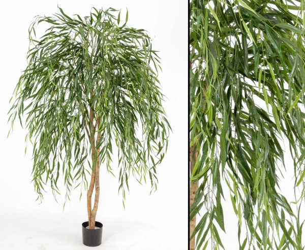 Trauerweide Kunstbaum Höhe ca. 185cm im Zementtopf