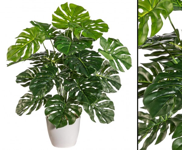 Kunstpflanze Split Philodendron mit 60cm und 18 Blätter im Topf