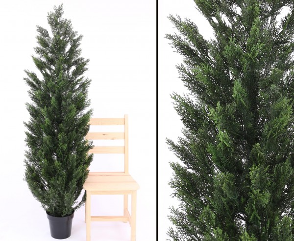 Zypressen Kunstpflanze 180cm mit 180 UV-sicheren Nadelbündeln