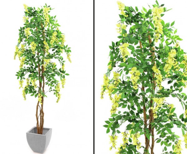 Goldregenbaum künstlich mit 1512 gelben Blüten 2160 Blättern