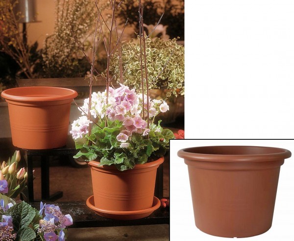 Pflanzkübel Terrakotta Höhe 35cm und Ø 50cm aus PP Material