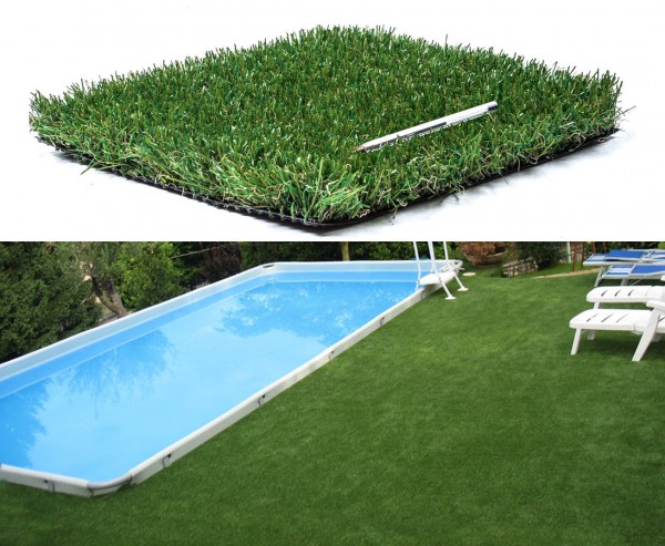 Künstliche Grasmatte 40mm mit 5x2m "Siena", UV beständig
