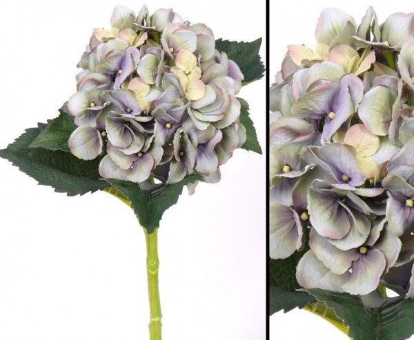 Kunstblume Hortensie, mit hellblauer Blüte Länge 48cm