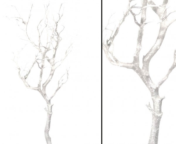 Dekoration Ast weiß mit 97cm aus PE Material