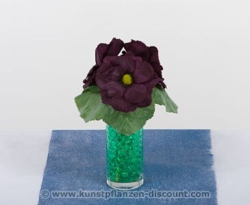 Anemonenbukett Tischdekor, dunkellila, Höhe 27cm