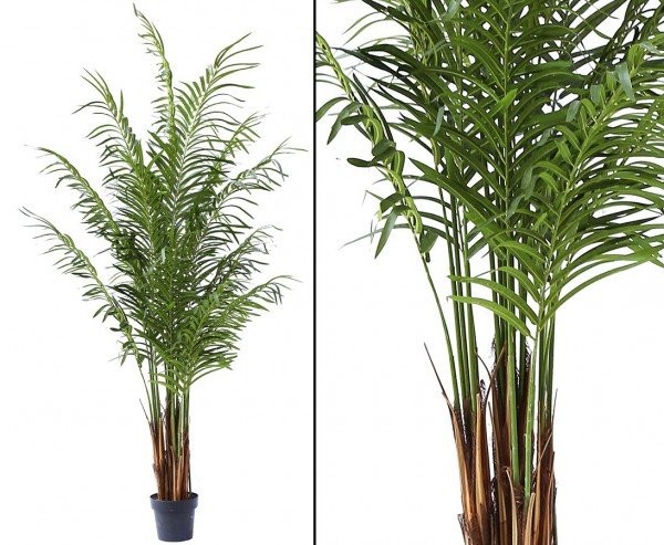 Kunstpalme Areca 210cm Mehrstämmig im Topf mit 20 Palmwedel