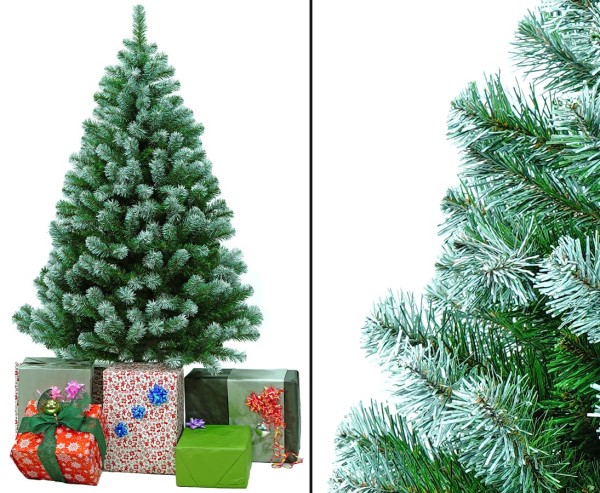 Beschneiter künstlicher Tannenbaum Georgia180cm mit PVC Nadeln schwer entflammbar