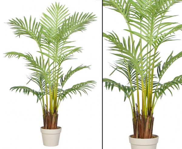 Areca Kunstpalme 140cm mit 15 Wedel im Zementtopf