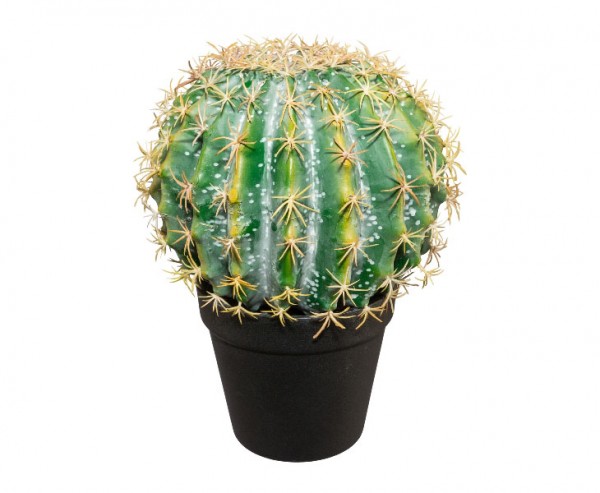 Künstlicher Goldkugekaktus 26cm im Topf mit Ø 20cm und PE Stacheln