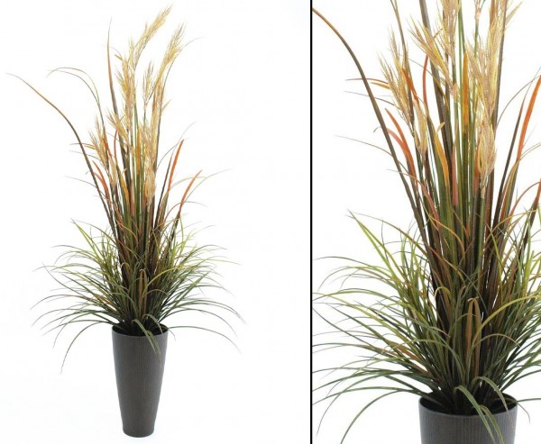 Schilfgras, Kunststoffpflanze bunt für Außen, Höhe 175cm