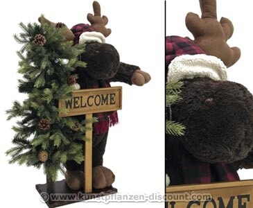 Deko Figur Weihnachtselch mit einer Höhe von 100cm