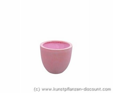 Übertopf, halbrund, Terracotta-Optik Durchmesser 24cm, Höhe 19cm