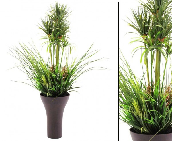 Arrangement mit verschiedene Gräsern aus Kunststoff Höhe ca. 90cm