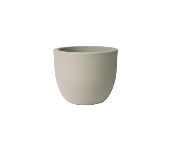 Übertopf sand farbig als Pflanzkübel rund mit Durch. 24cm und einer Höhe von 20cm aus Kunststoff
