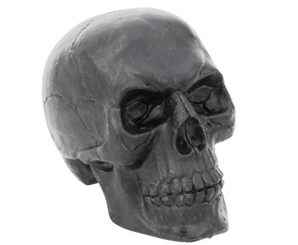Totenschädel schwarz, Höhe ca. 16cm