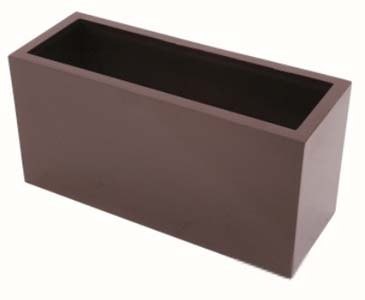 Pflanzkasten, braun glänzend, PE Material 30x80x40cm