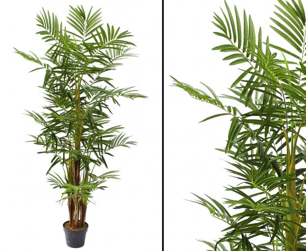 Areca Palme mehrstämmig Kunstpalme mit 25 Palmwedel 160cm