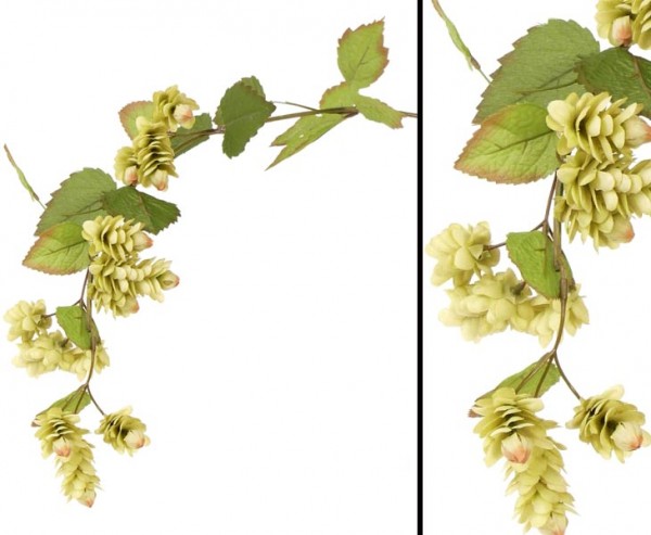 Hopfen Zweig, Kunstpflanze mit einer Länge von 90cm