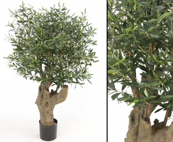 Künstlicher Olivenbaum mit dickem Stamm 140cm UV geschützt