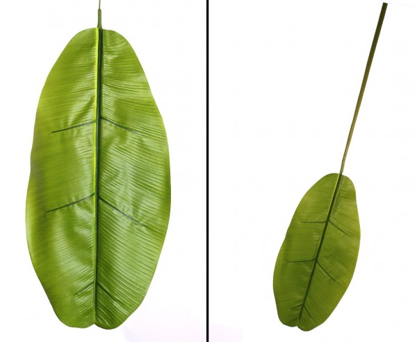 Bananenblatt 130cm aus Textilfaser mit Wedel ca. 60x29cm