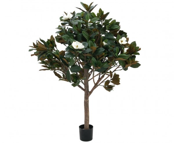 Magnolienbaum künstlich mit Naturstamm 12 Blüten Höhe 150cm