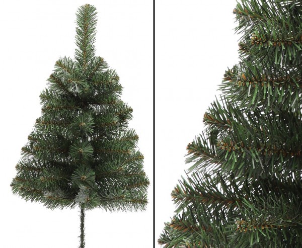 Künstlicher grüner Tannenzweig 74cm mit feinen PVC Nadeln