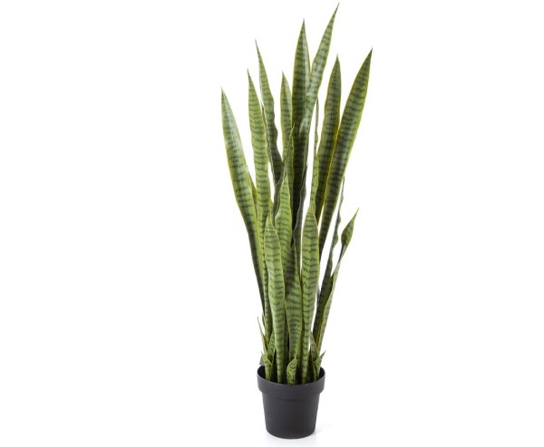 Sansevieria Kunstpflanze mit 120cm und 36 weichen grün farbigen PE Blättern