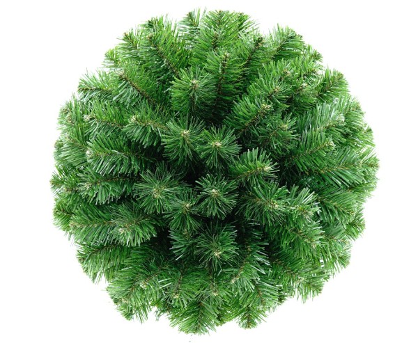 Weihnachtskugel aus künstlichen Tannenzweigen B1 mt einem Durch. von 50cm zum Aufhängen