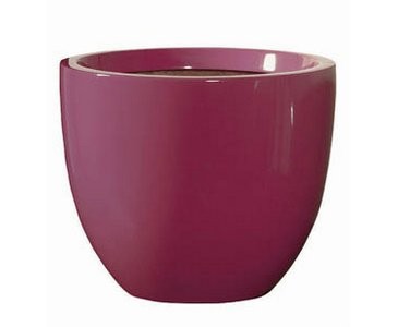Blumenkübel pink farbig, Kunststoff, Frost und UV beständig, A1 Durch. 36cm, Höhe 30cm
