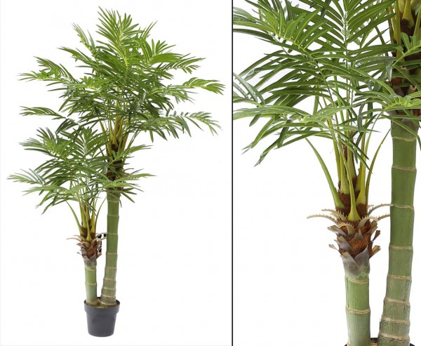 Areca Kunstpalme mit 33 Palmwedel und Zementtopf, Höhe ca. 170cm