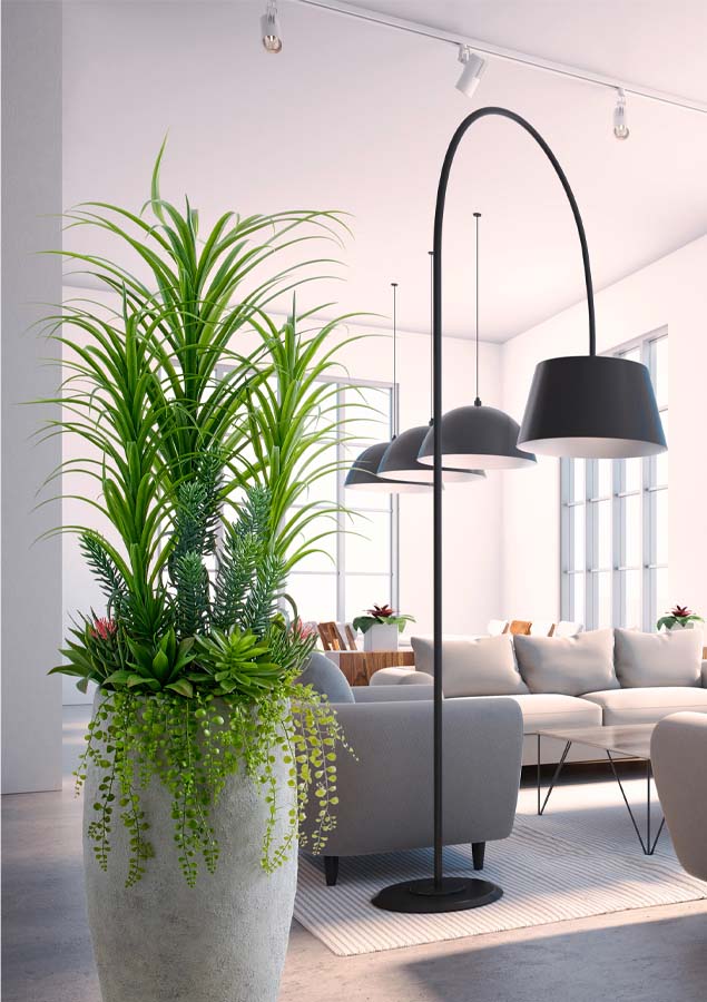 Neujahrs Makeover mit Kunstpflanzen