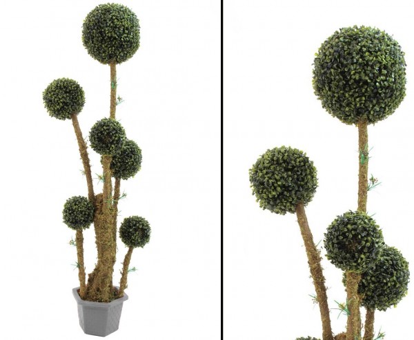 Künstlicher Buchskugelbaum 6-fach im Topf Höhe ca. 163cm
