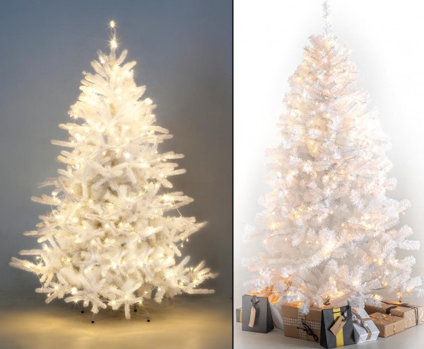 Weihnachtsbaum mit Beleuchtung weiß, Höhe 210cm