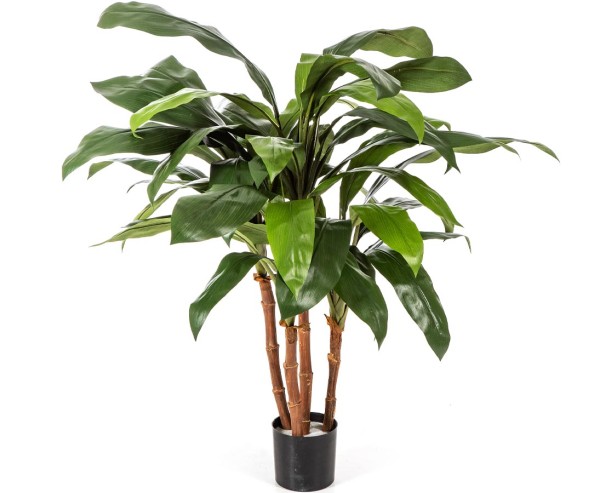 Kunstpflanzen Busch Cordyline 90cm mit 44 grünfarbigen Blättern im Topf