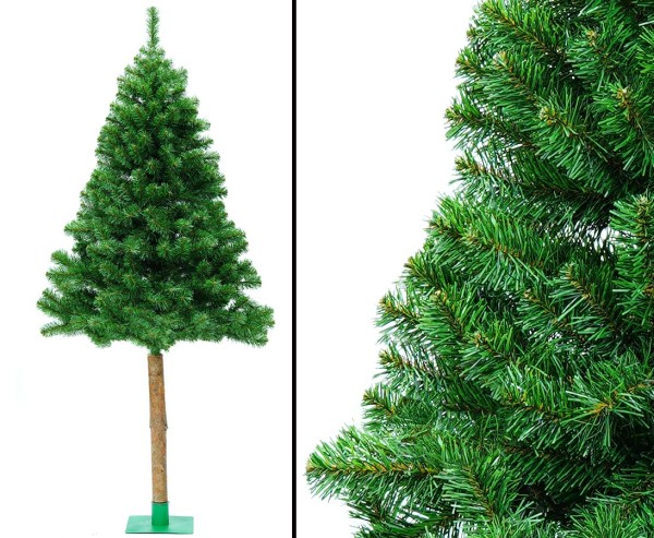 Künstlicher Tannenbaum mit Naturstamm 210cm für Walddekorationen