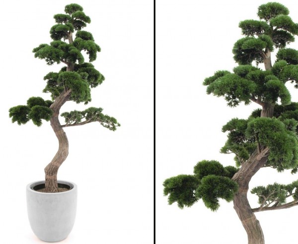 Bonsai Pinie künstlicher Stamm mit 6972 Kunststoff Blätter Höhe ca. 180cm