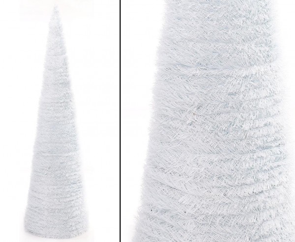 Künstlicher weißer Christbaum kegelförmig mit einer Höhe von 150cm