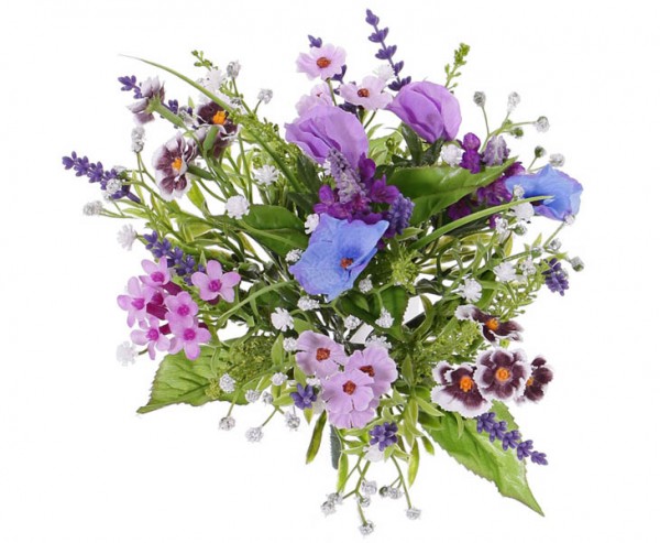 Frühlingsblumenbouquet mit Kunstblumen Mix Durchmesser ca. 23cm