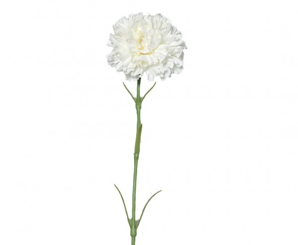 Nelke Kunstblume weiß mit einer Länge von 45cm