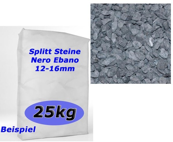 Zierkies schwarz mit Durch. 12 bis 16mm als Sackware mit 25kg