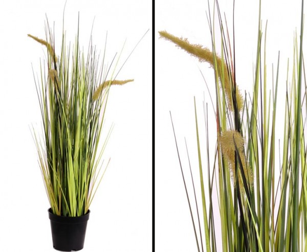Kunst Gras blühend, Höhe 70cm